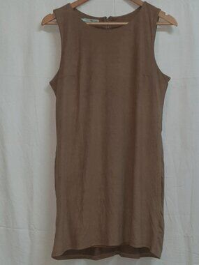 Maurices Sleeveless Suede Like Tan Dress Small